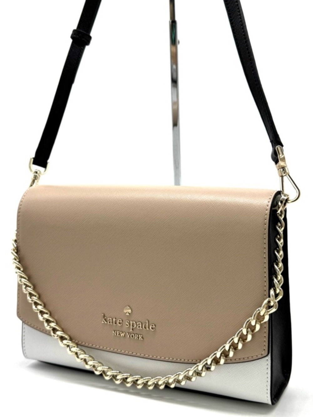 Kate Spade Carson Colorblock Convertible Crossbody Bag Warm Beige